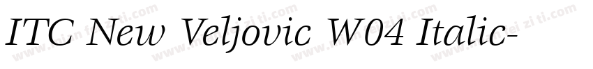 ITC New Veljovic W04 Italic字体转换